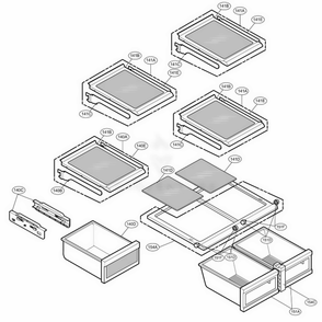 Refrigerator Parts Diagram and Parts List for 78509 AWBCSER LG Refrigerator