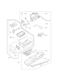 Panel Drawer Parts Diagram and Parts List for DLGX3571W  LG Dryer