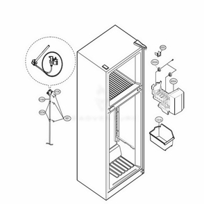 Ice Maker Parts Diagram and Parts List for LTCS20220B AWBCNA3 LG Refrigerator