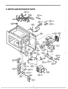 Complete Microwave Ass`y Page 5 Diagram and Parts List for MA-1554M  LG Microwave