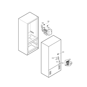 Ice And Water Maker Diagram and Parts List for LFC20760ST 00 LG Refrigerator
