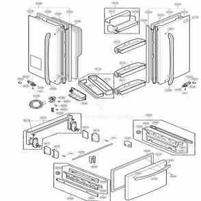 Part Location Diagram of ADD57728508 LG DOOR FOAM ASSEMBLY,REFRI