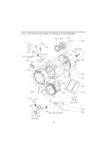 Drum And Tub Assembly Diagram and Parts List for FH4A8FDMK21 ABWEEUS LG Dryer