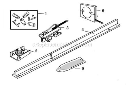 Part Location Diagram of 4A1008 Chamberlain Master Link Kit