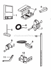 Part Location Diagram of 29B137 Chamberlain Remote Control Visor Clip