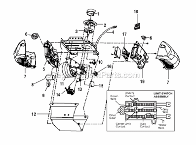 Part Location Diagram of 41D180-1 Chamberlain End Panel W/All Labels