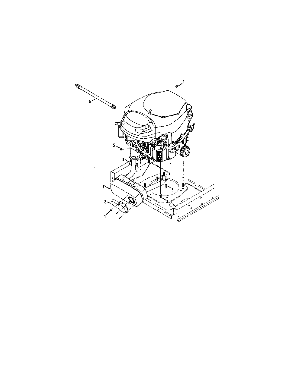 Engine Diagram and Parts List for 17BSDALC099  MTD Lawn Tractor