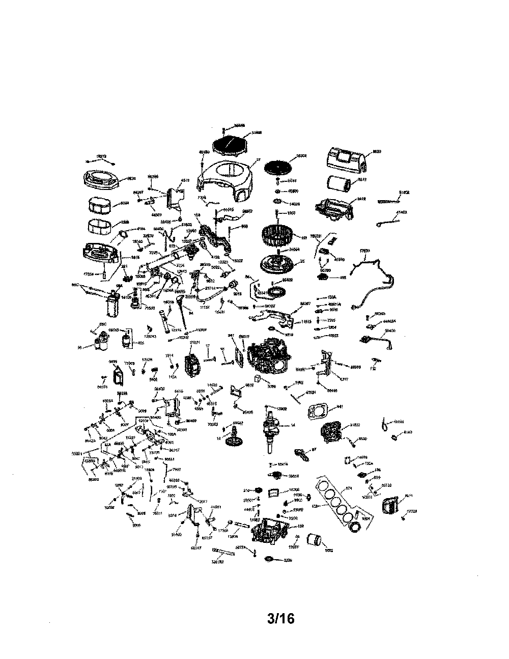 Engine Diagram and Parts List for 132QA1ZT099  MTD Lawn Tractor