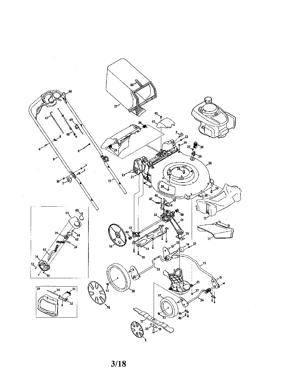 Lawn mower Diagram and Parts List for 12AKP3AQ799  MTD Lawn Mower