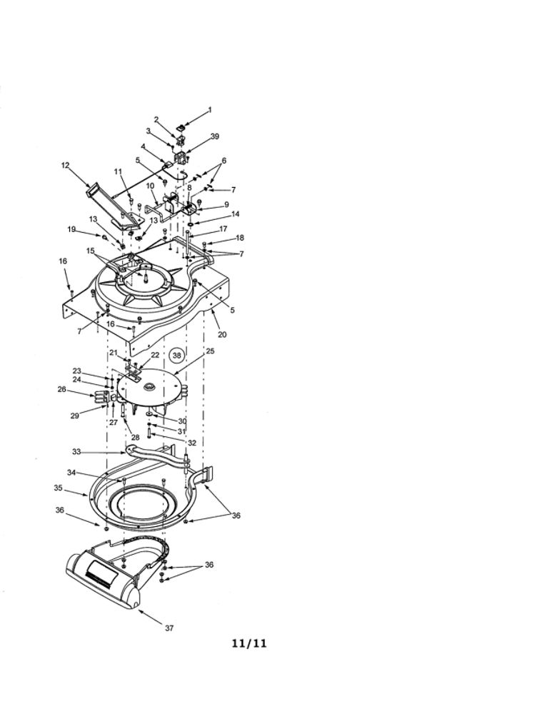Impeller And Housing Diagram and Parts List for 24A-021H000  MTD Chipper Shredder