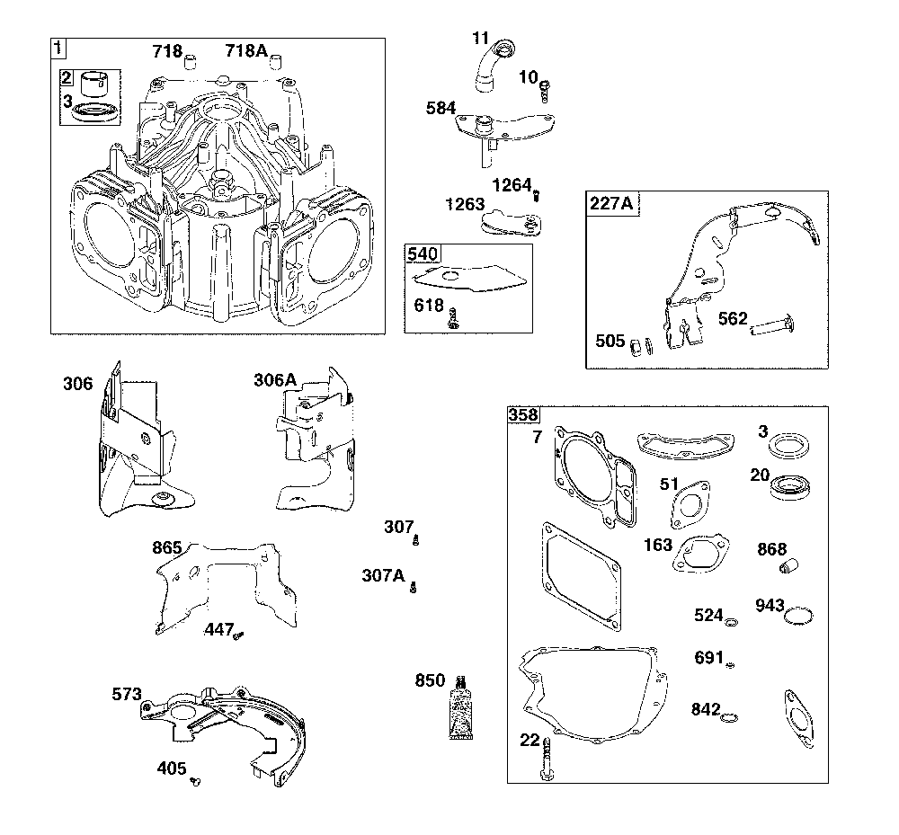 Cylinder Diagram and Parts List for 17ADFACT093  MTD Lawn Mower