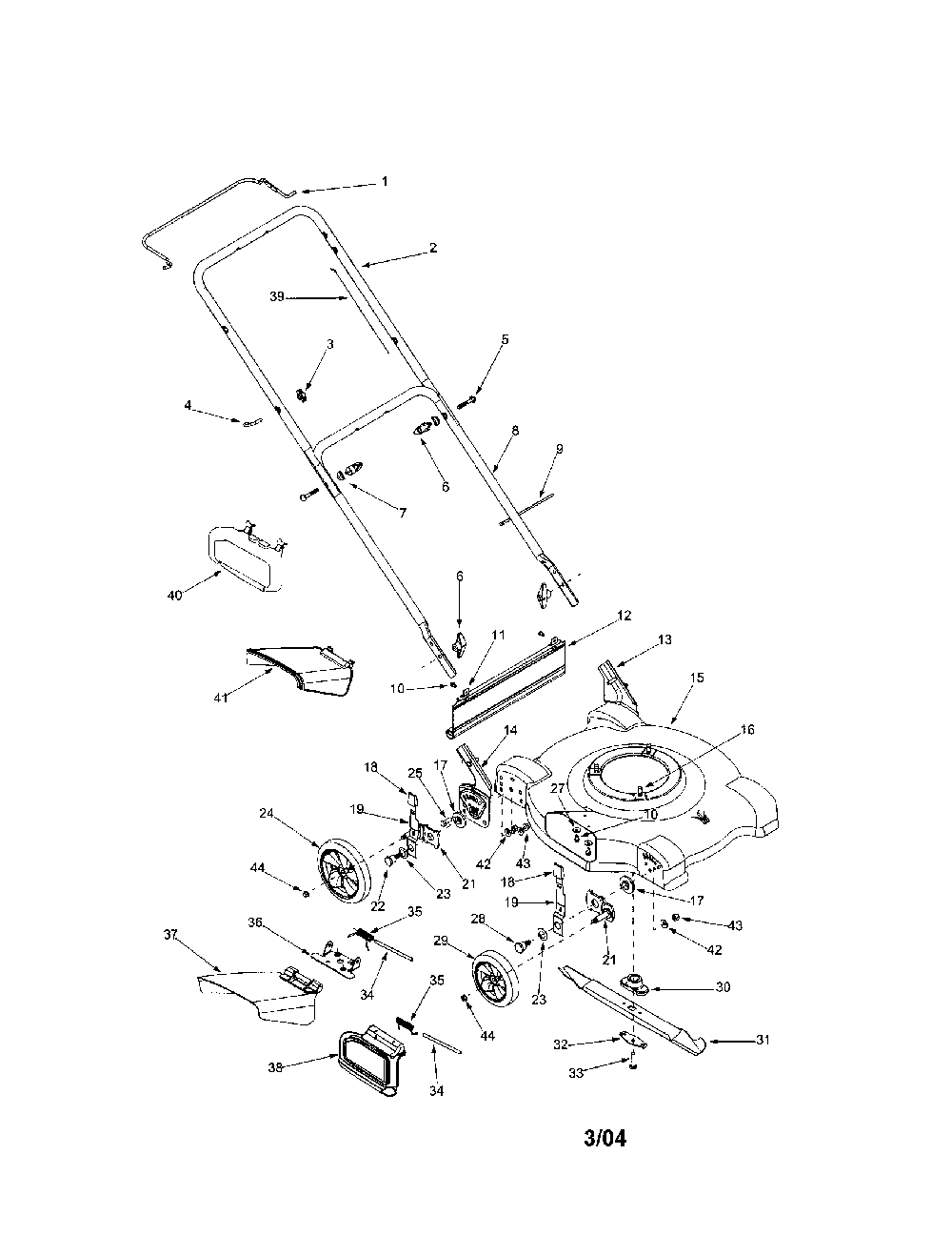 Mower Diagram and Parts List for 11A-086R762  MTD Lawn Mower