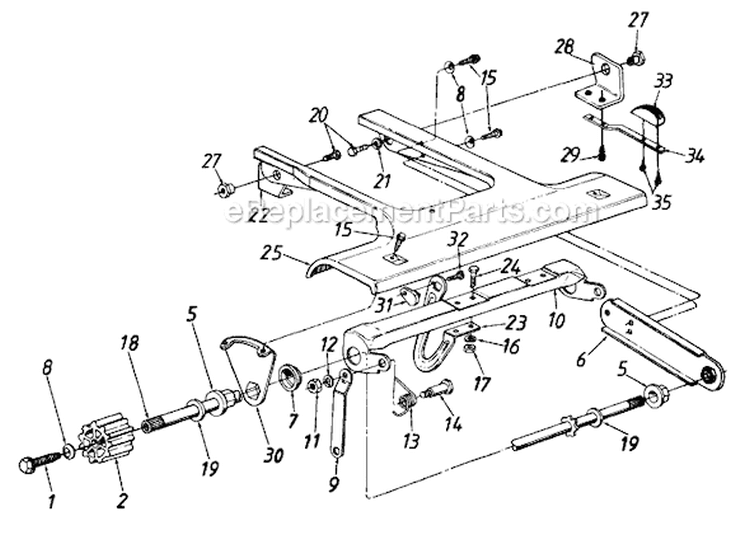 Page C Diagram and Parts List for 110-506R033 73517 -1990 MTD Lawn Mower