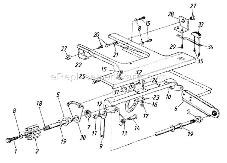 Page C Diagram and Parts List for 110-506R192 1990 MTD Lawn Mower