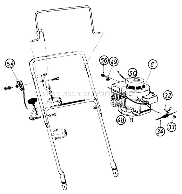 Page B Diagram and Parts List for 11050C 1986 MTD Lawn Mower