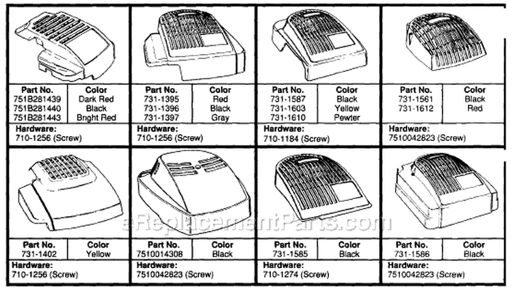 Page B Diagram and Parts List for 115-030A089 1995 MTD Lawn Mower