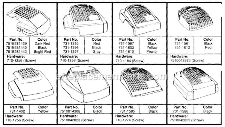 Page A Diagram and Parts List for 115-040A000 1995 MTD Lawn Mower