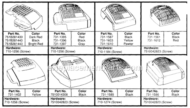Page A Diagram and Parts List for 115-082A000 1995 MTD Lawn Mower
