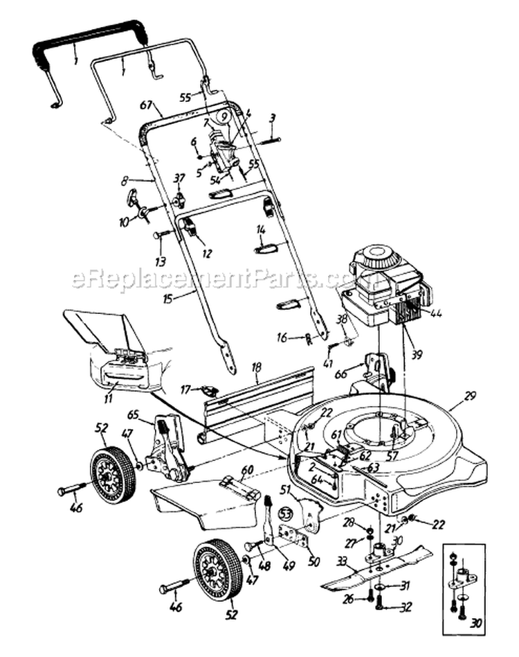 Page A Diagram and Parts List for 115-082A134 1995 MTD Lawn Mower