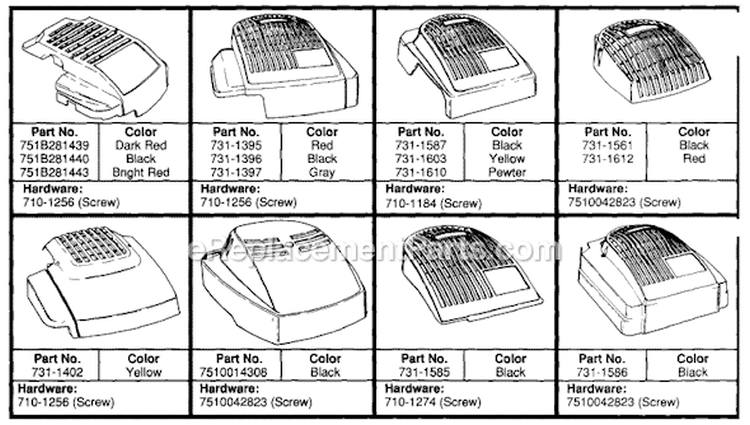 Page B Diagram and Parts List for 115-084A000 1995 MTD Lawn Mower