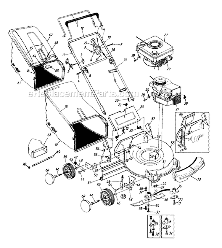 Page A Diagram and Parts List for 115-412A134 1995 MTD Lawn Mower