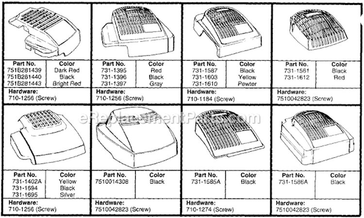 Page B Diagram and Parts List for 116-738C 1996 MTD Lawn Mower