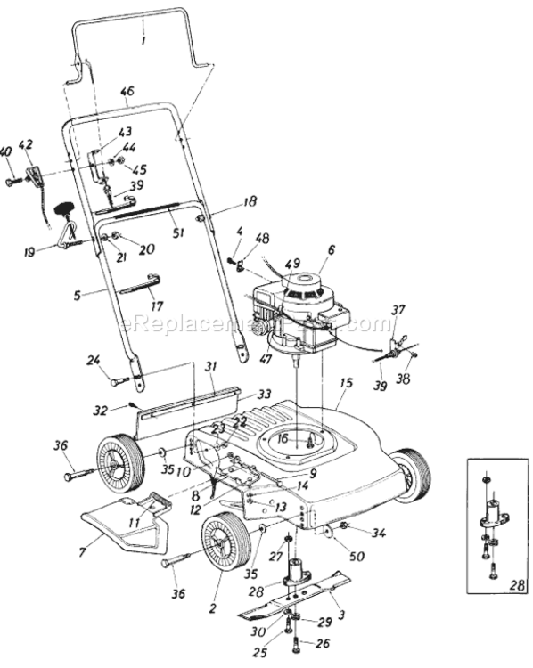 Page A Diagram and Parts List for 117-082-112 1987 MTD Lawn Mower