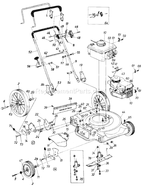 Page A Diagram and Parts List for 117-502-034 1987 MTD Lawn Mower