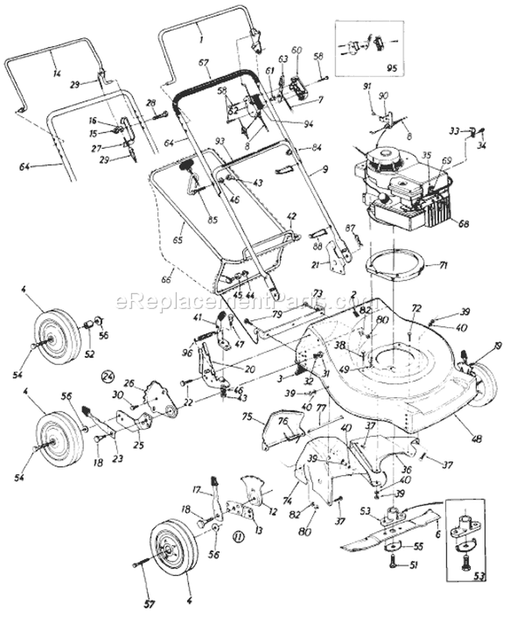 Page A Diagram and Parts List for 118-303R000 1988 MTD Lawn Mower