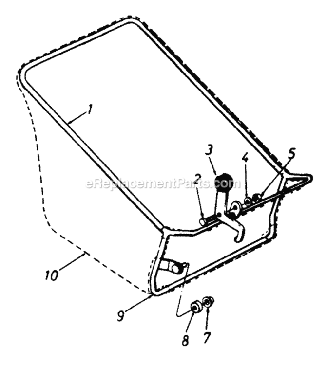 Grass_Catcher Diagram and Parts List for 118-306R000 1988 MTD Lawn Tractor Accessories