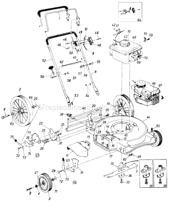 Page A Diagram and Parts List for 118-506R192 1988 MTD Lawn Mower