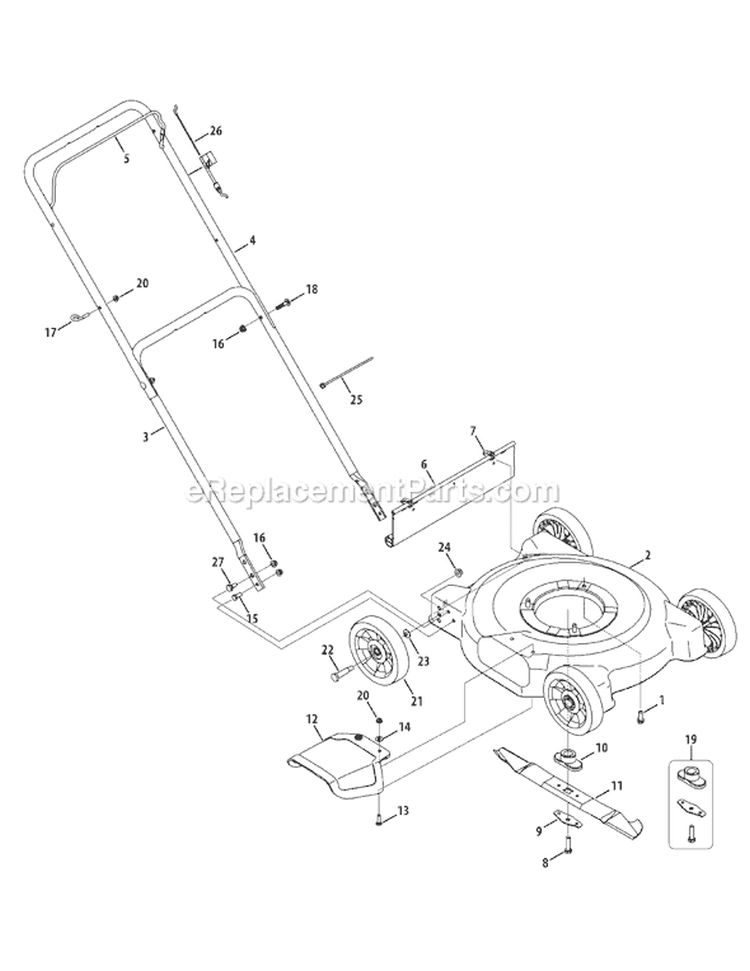 Page A Diagram and Parts List for 11A-020B304 2009 MTD Lawn Mower