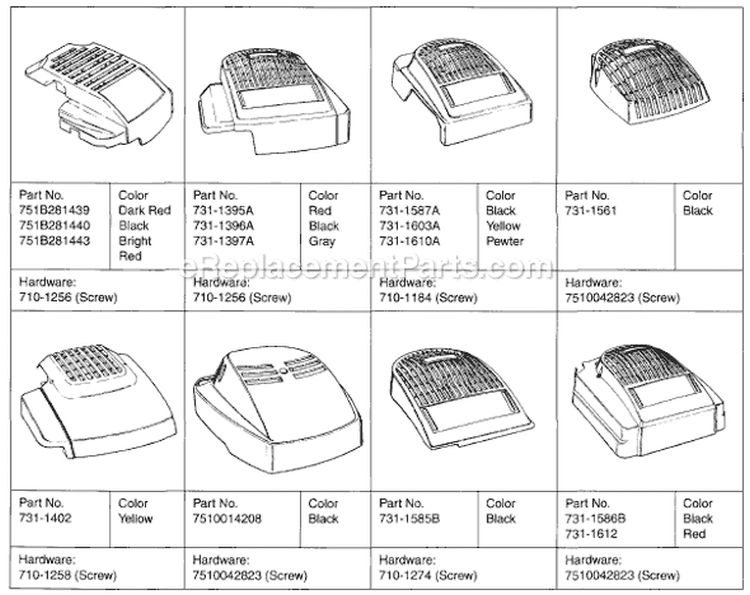 Page A Diagram and Parts List for 11A-084A033 1997 MTD Lawn Mower