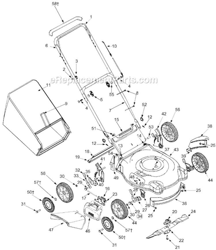 Page A Diagram and Parts List for 11A-435E033 2003 MTD Lawn Mower