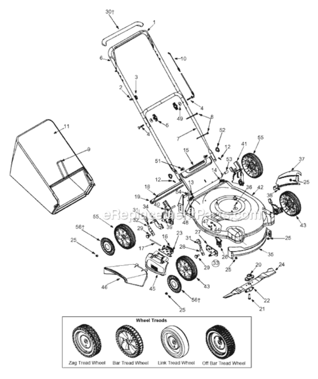 Page A Diagram and Parts List for 11A-439W722 2004 MTD Lawn Mower