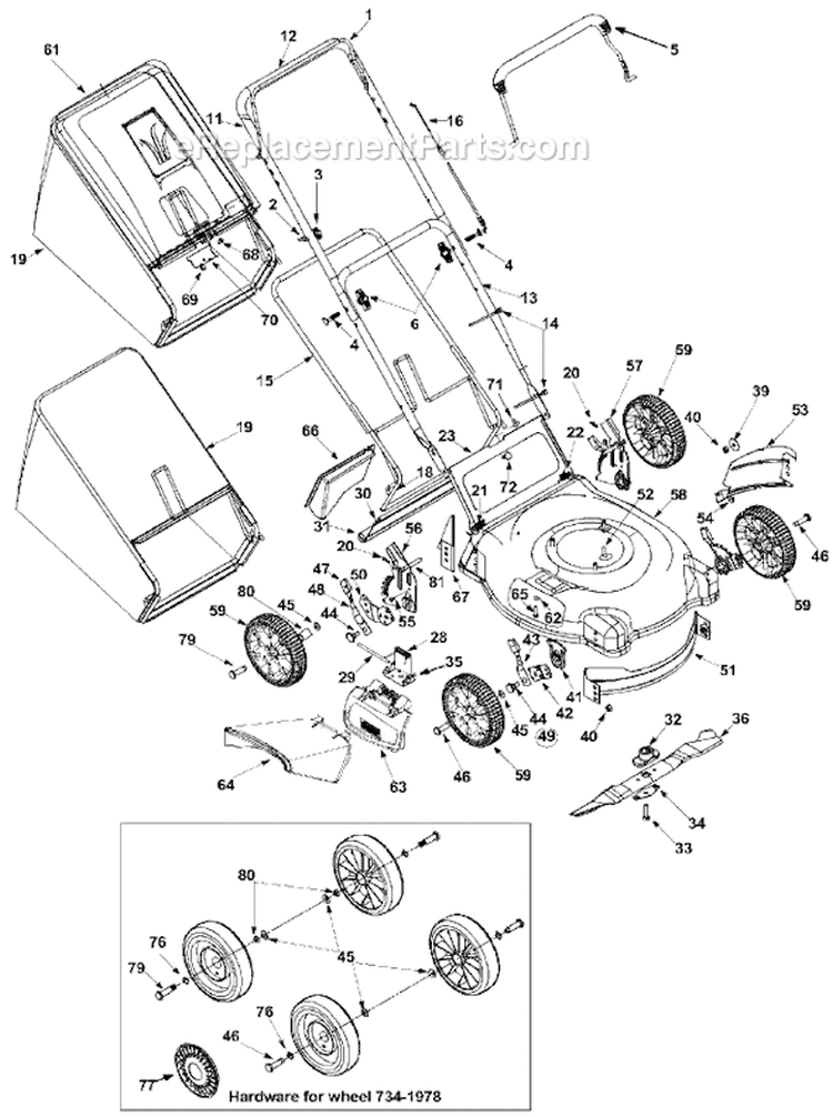 Page A Diagram and Parts List for 11A-439W016 2002 MTD Lawn Mower
