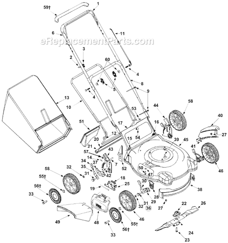 Page B Diagram and Parts List for 11A-439W300 2003 MTD Lawn Mower