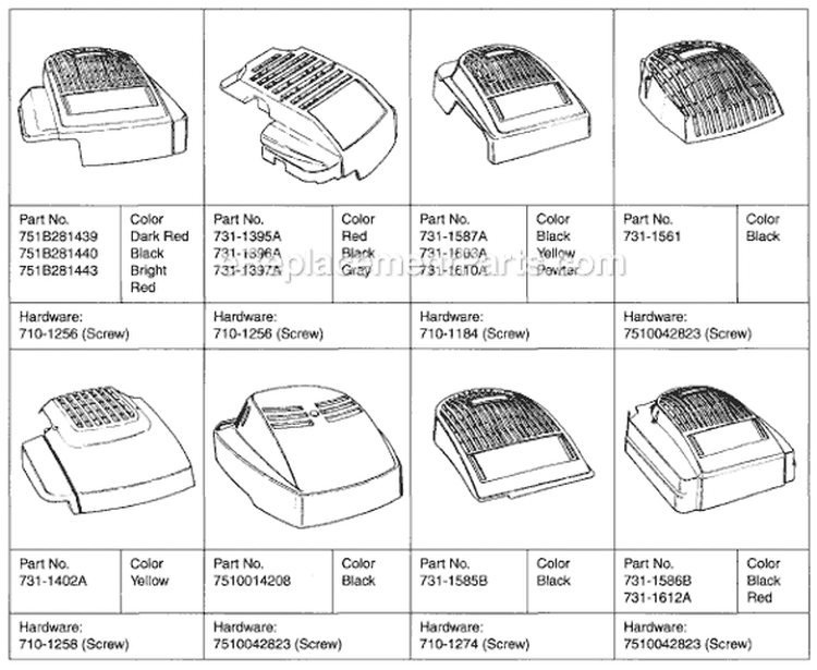 Page A Diagram and Parts List for 11A-508N033 1997 MTD Lawn Mower