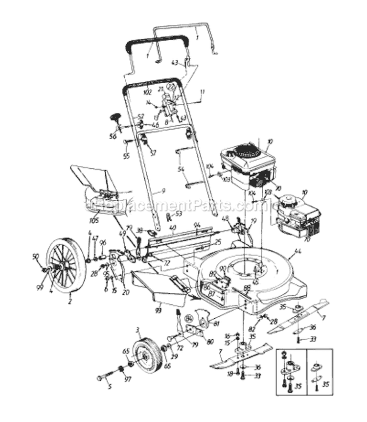 Page B Diagram and Parts List for 11A-508N033 1997 MTD Lawn Mower