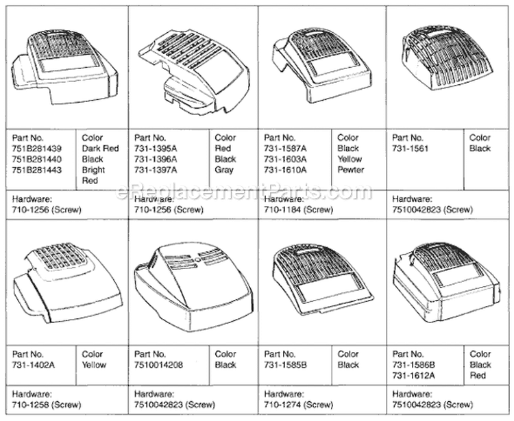 Page A Diagram and Parts List for 11A-508N733 1997 MTD Lawn Mower