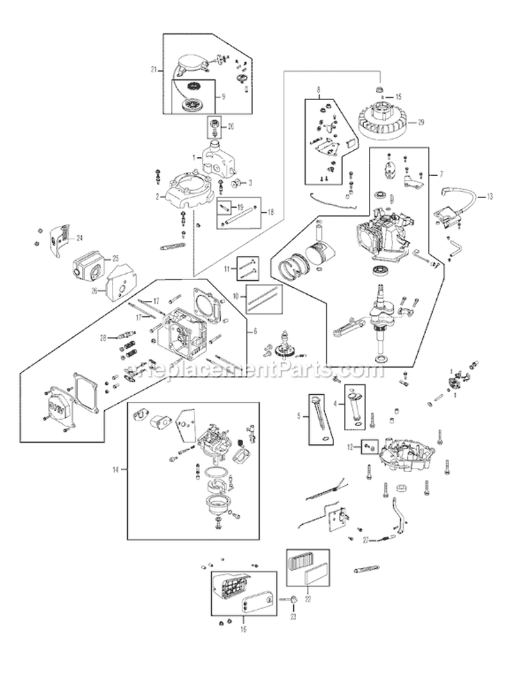 Page A Diagram and Parts List for 11A-50MB000 2009 MTD Lawn Mower