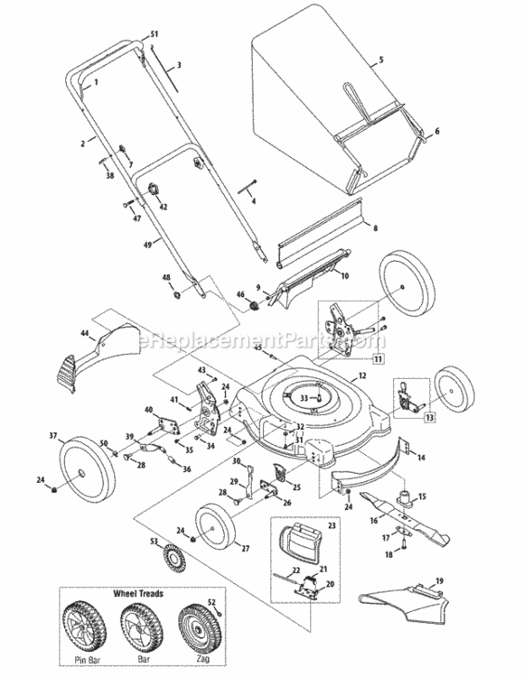 General_Assembly_11A-54 Diagram and Parts List for 11A-544F004 2010 MTD Lawn Mower