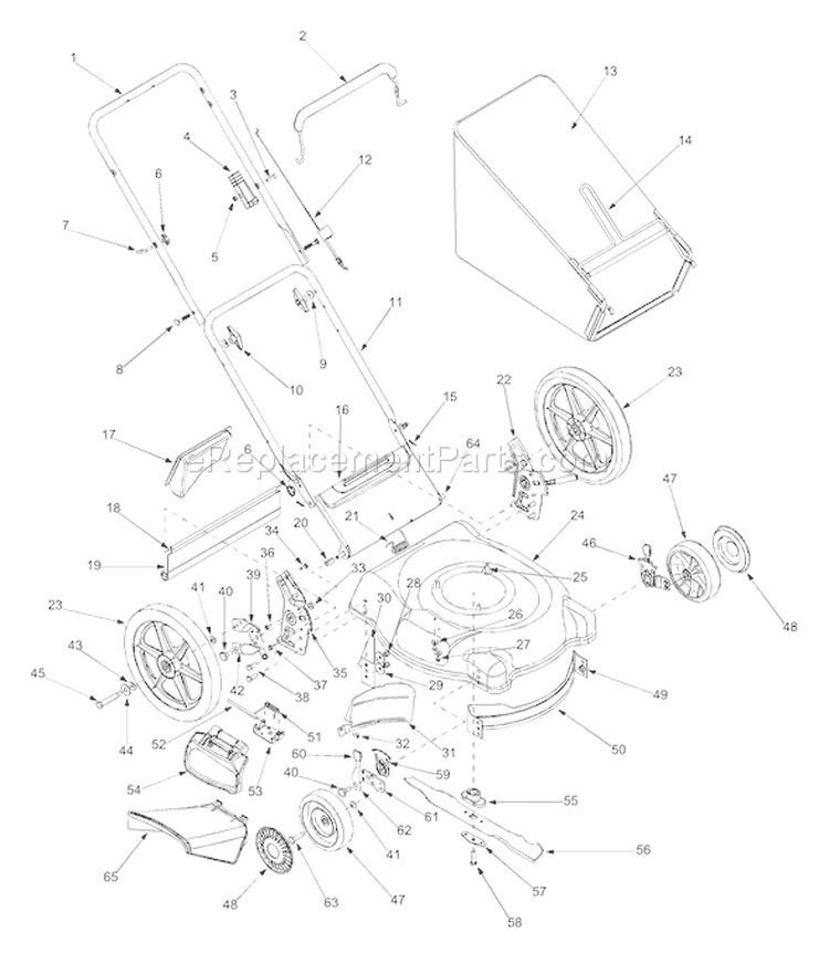 Page B Diagram and Parts List for 11A-549P118 2003 MTD Lawn Mower