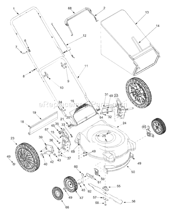 Page A Diagram and Parts List for 11A-588Q795 2004 MTD Lawn Mower
