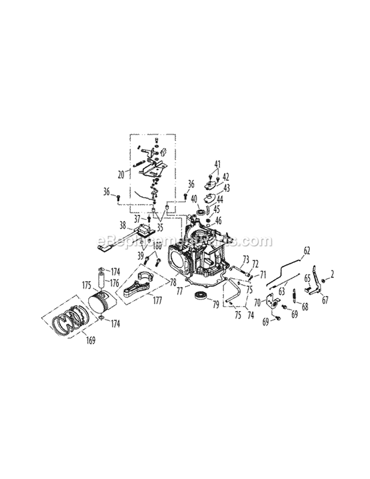 Page C Diagram and Parts List for 11A-A0JC027 2011 MTD Lawn Mower