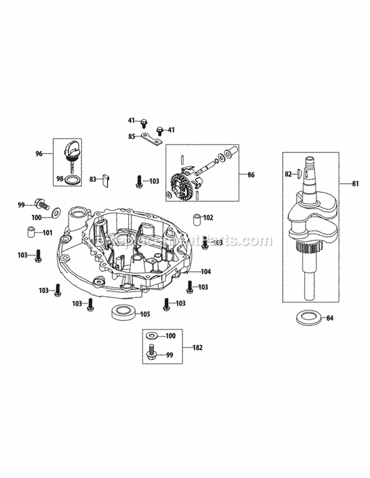 Page K Diagram and Parts List for 11A-A1JC027 2012 MTD Lawn Mower