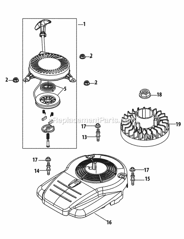 Page M Diagram and Parts List for 11A-A1JC027 2012 MTD Lawn Mower