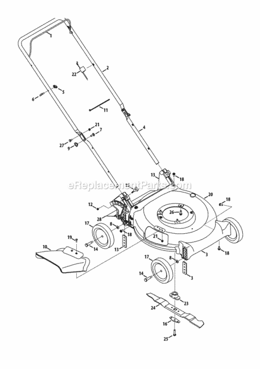 Page A Diagram and Parts List for 11A-A40M700 2013 MTD Lawn Mower