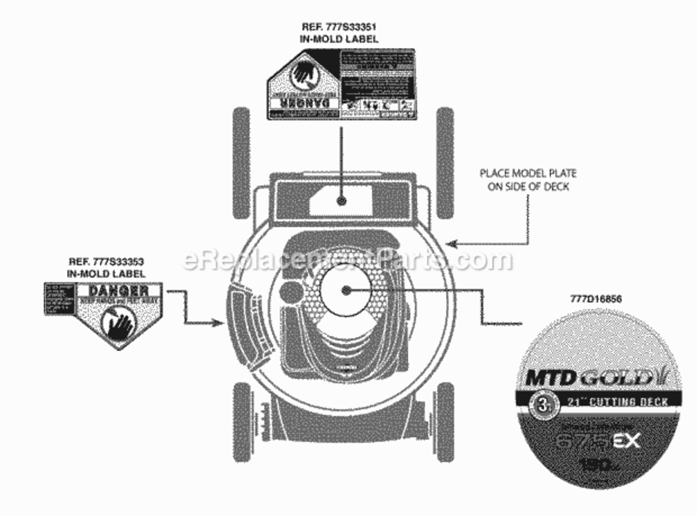 Label_Map_11A-B26M004 Diagram and Parts List for 11A-B26M004 2012 MTD Lawn Mower