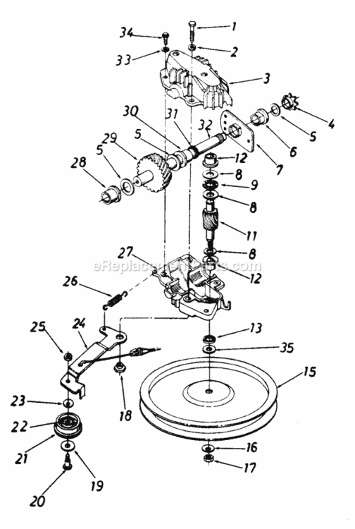 Parts Diagram and Parts List for 120-476B000 1990 MTD Lawn Mower